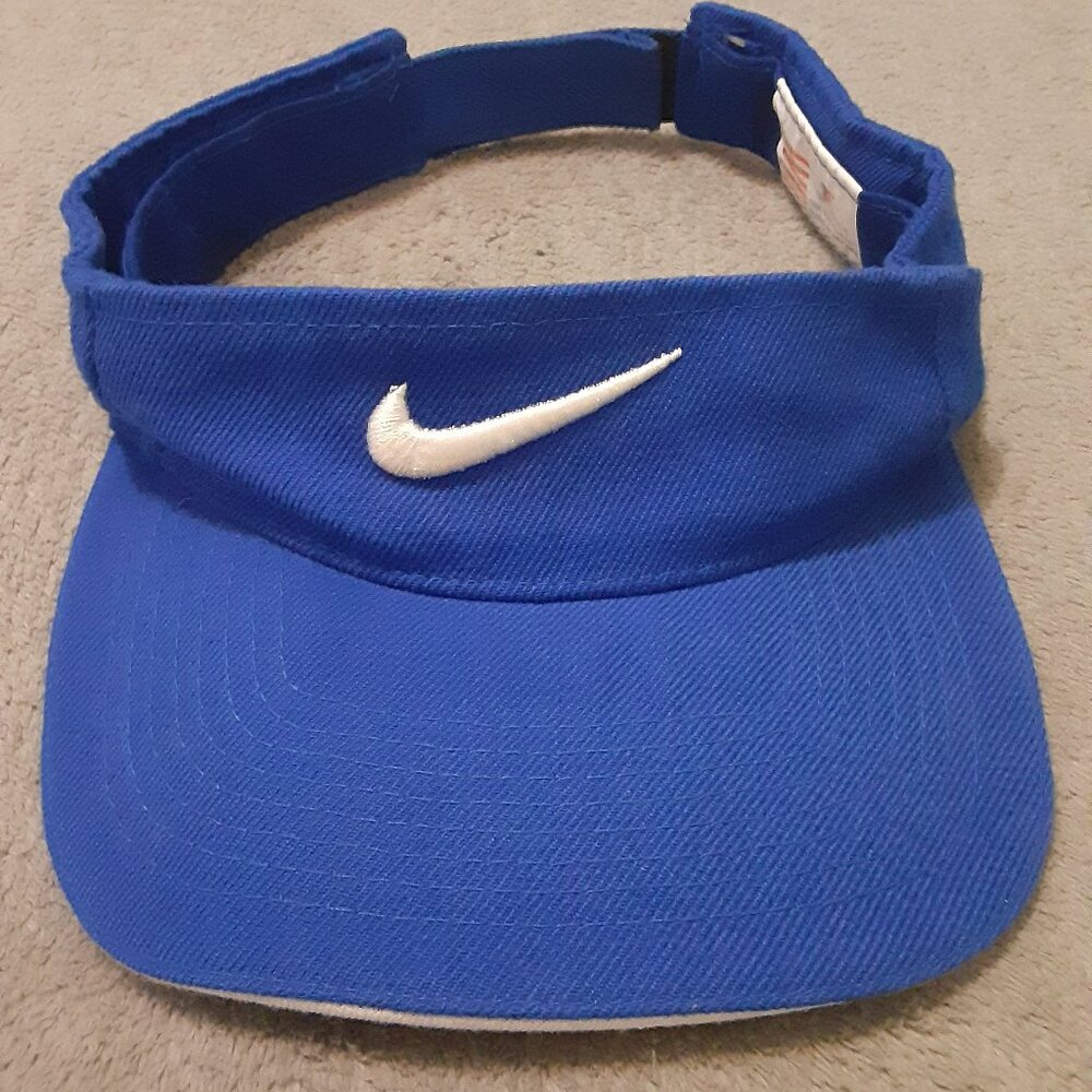 Nike Blue Adjustable Stretch Fitted Visor